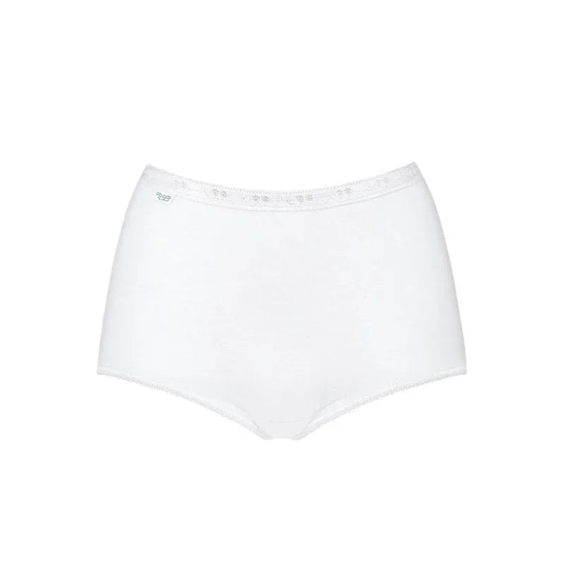 Sloggi Women's Cotton Comfort Briefs - White, Soft Elastic Waistband - Gomix Brands Outlet